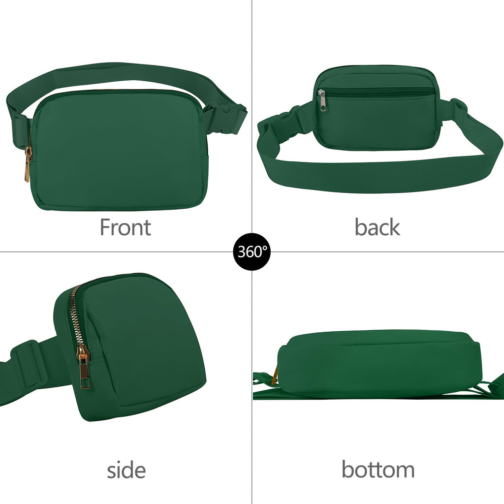 Vorolo Fanny Pack Christmas Gift For Women And Men Crossbody Bag Belt Bag Bum Bag With Adjustable Strap For Sportsdeep Green
