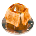 Folding Camp Stove Toaster Stainless Steel Camping Toaster Rack Holder 4 Slice Toaster Tray Cooking Breakfast 4 Toast Bread Toas