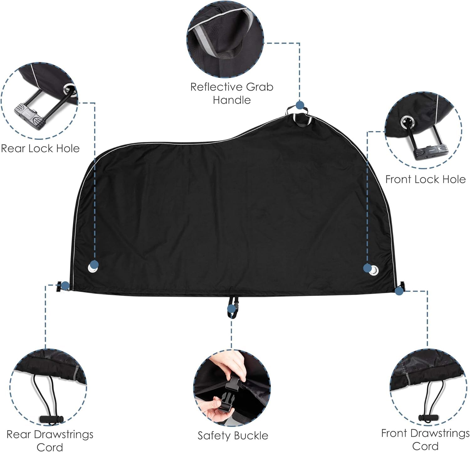 Team Obsidian | Outdoor Storage Or Travel Cover For 1 Bike, Large Bike Cover, Ebike Accessories, Bicycle Cover, Heavy Duty, Elec