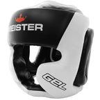 Meister Gel Full-Face Training Head Guard For Mma, Boxing & Muay Thai - White/Black - Large/X-Large