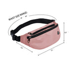 Fanny Packs For Men And Women, Waterproof Sports Waist Pack Bag For Travel Hiking Running Hands-Free