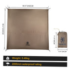 Onetigris Tent Tarp Footprint 94''X94'', Large Size, Waterproof Lightweight Multifunctional Camping Tarp Beach Blanket For Campi