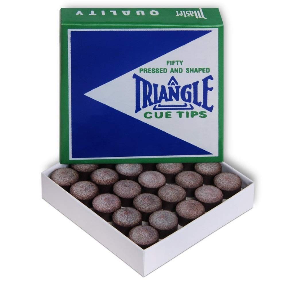 Tweeten Triangle Billiard Pool Cue Tips - 1 Box - 50 Tips - Choose Your Size (13 Mm)