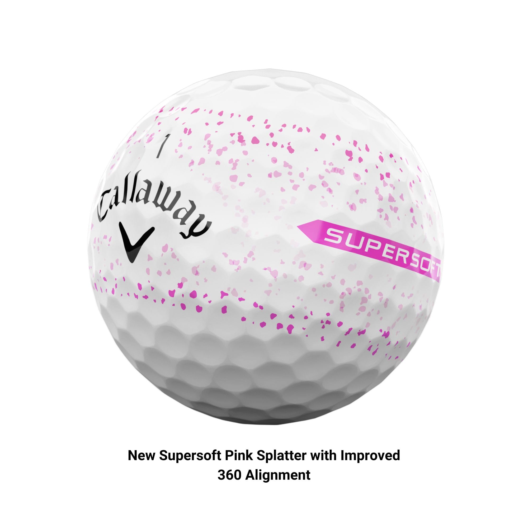 Callaway Golf Supersoft Golf Balls (2023 Version, Pink Splatter)