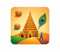 India Souvenir Wooden MDF Tirupati Fridge Magnet | Multicolour Travel Collectible & Home Decor
