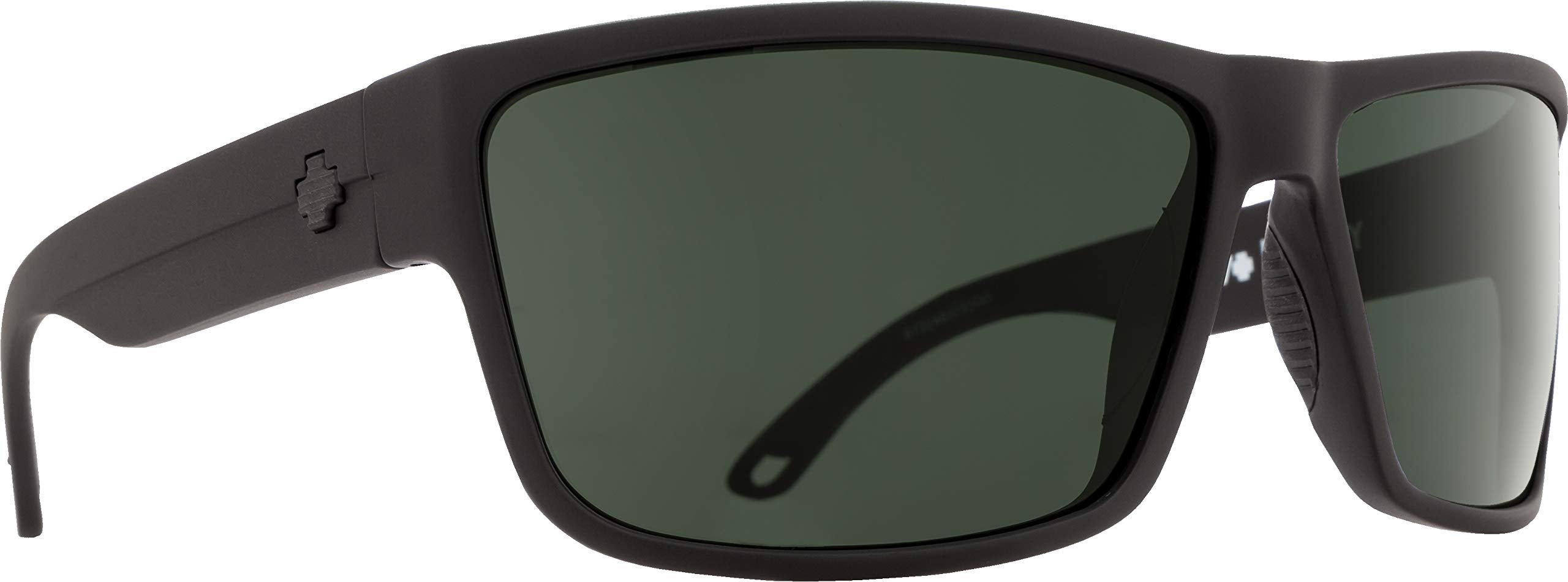 Spy Optic Rocky Flat Sunglasses, Matte Black/Happy Gray/Green, 64 mm