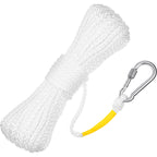 Hollow Braided Polypropylene Line Rope Heaving Line With Spring Hook For Ring Buoy Pool Life Preserver Ring Rope Boat Anchor Rop
