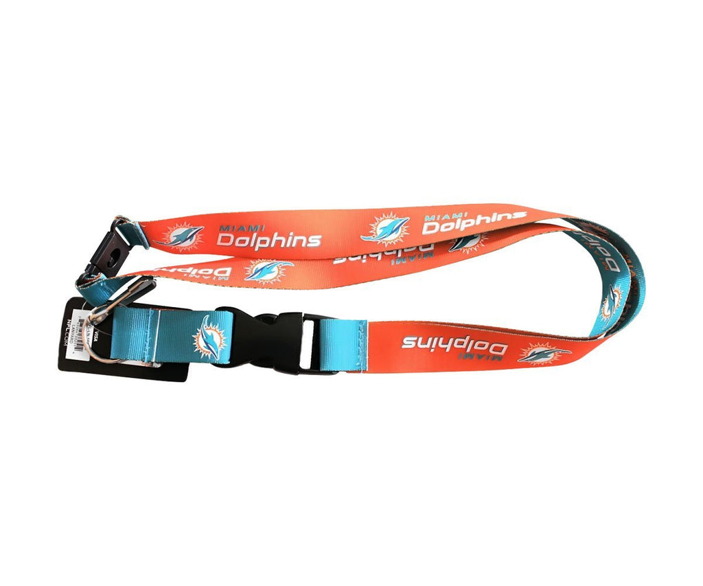 Aminco Nfl Miami Dolphins Reversible Lanyard