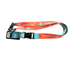 Aminco Nfl Miami Dolphins Reversible Lanyard