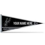 Rico Industries Nba Basketball San Antonio Spurs Personalized - Custom 12'' X 30'' Soft Felt Pennant - Ez To Hang