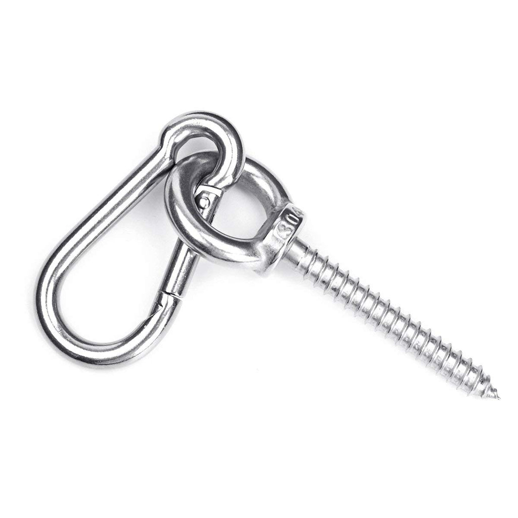 Hammock Hanging Kit, Load Capacity 1400 Lb, Stainless Steel Hammock Hook Carabiner Set For Yoga Hammock Swing Chair Indoor Outdo
