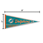 Rico Industries Nfl Football Miami Dolphins Classic 12'' X 30'' Felt Wall D  Cor Pennant - Great For Home/Bed Room/Man Cave D  C