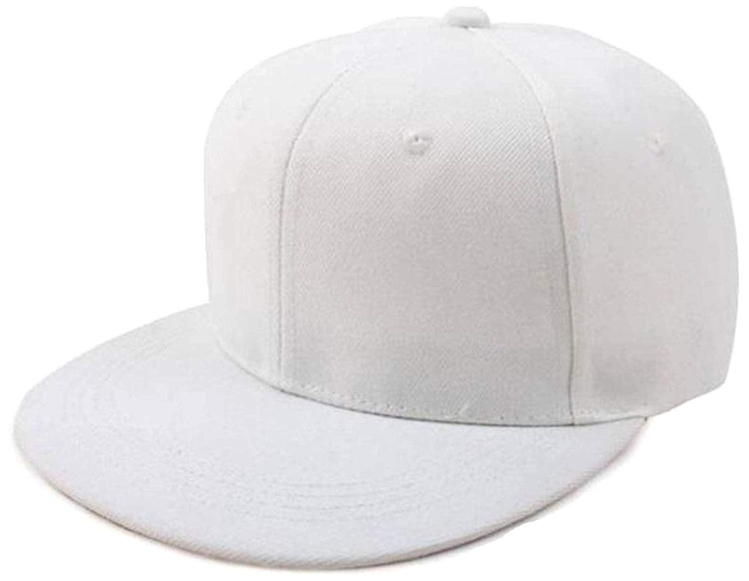 Zacharias MenS Solid Hiphop Cap White SolidHiphopWhite