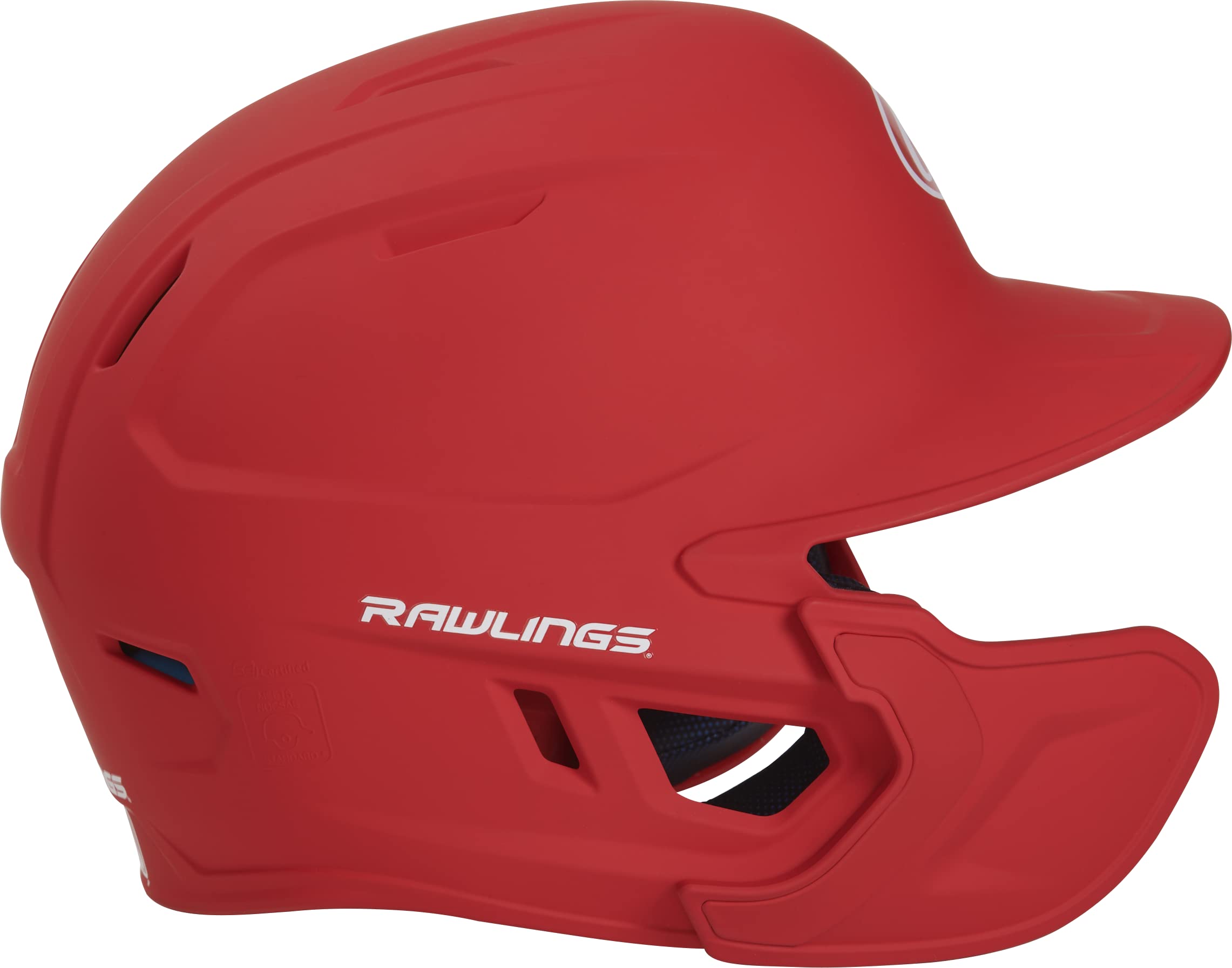Rawlings 2022 Mach 1-Tone Matte Baseball Batting Helmet W/Lhb Adjext, Senior, Matte Scarlet