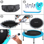 Serenelife 36'' Inch Portable Fitness Trampoline - Sports Trampoline For Indoor And Outdoor Use - Professional Round Jumping Car