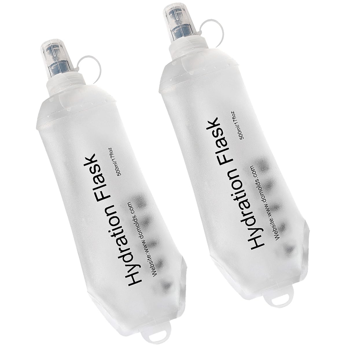 WILDREEDS 500ml Soft Flask, TPU Collapsible Soft Water Bottle for Hydration Pack, Running Vest, Folding Water Bottle for Hiking 