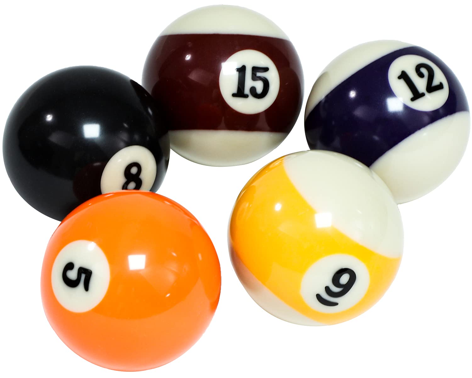 Ydds Billiard Balls Set 2-1/4'' Regulation Size Pool Table Balls For Replacement (16 Resin Balls)