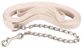 Weaver Leather Flat Cotton Lunge Line With Chain , White , 1-Inch X 27-Feet