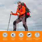 Goplus Trekking Poles, 2 Pack Adjustable Anti-Shock Hiking Walking Climbing Sticks, Lightweight Aluminum 7075 With Carry Bag
