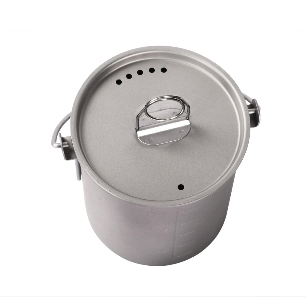 Silverant 750Ml Titanium Cup With Nail Lid Camping Pot Backpacking Mug With Foldable Handle For Outdoor Camping Hiking