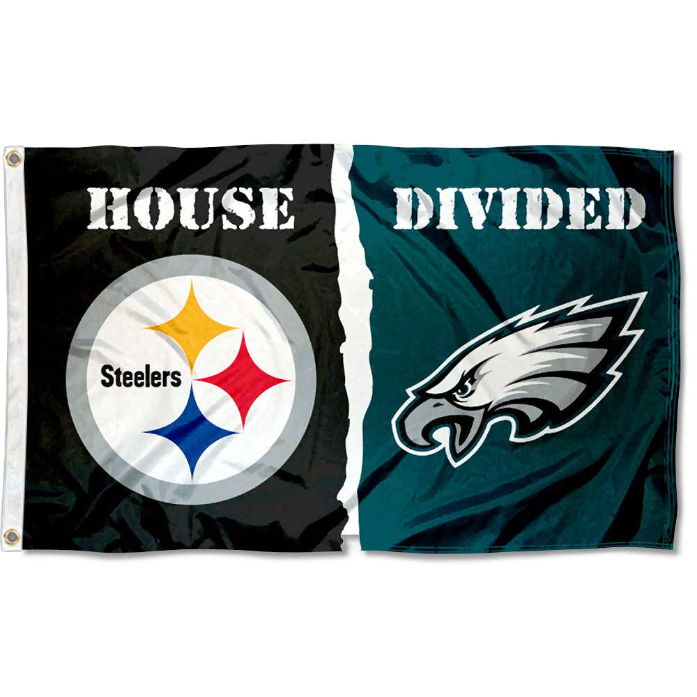 WinCraft Pittsburgh Steelers and Philadelphia Eagles House Divided Flag