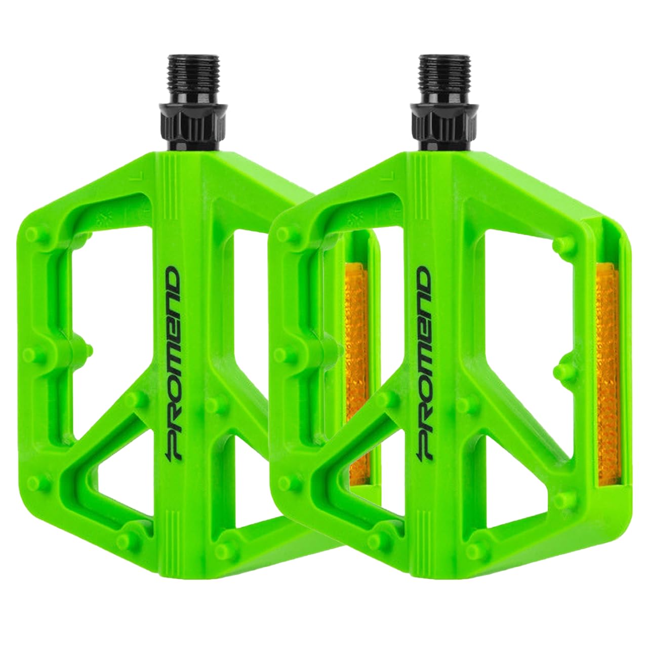 MTB Pedals Mountain Bike Pedals Non-Slip Lightweight Nylon Fiber Bicycle Platform Pedals for BMX MTB 9/16  (Green)