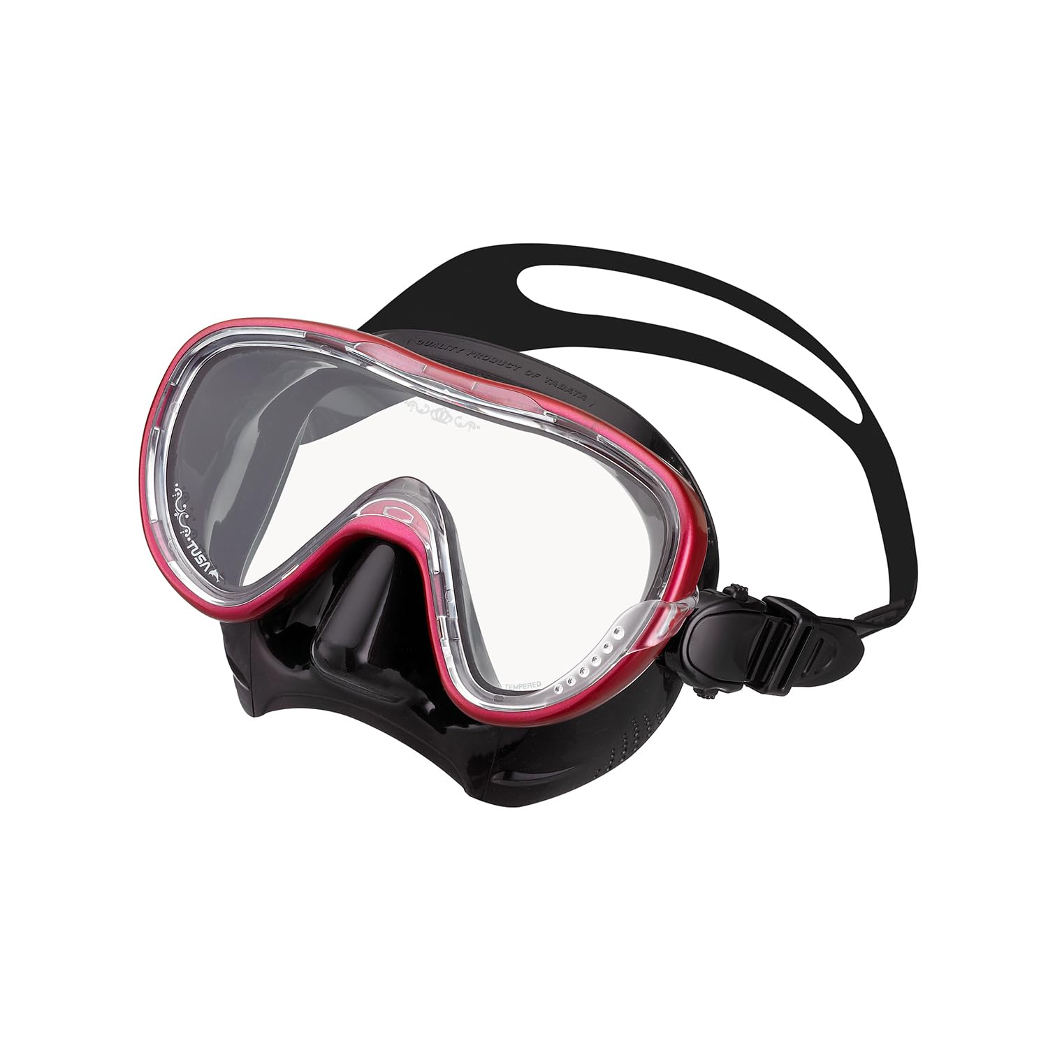 TUSA M-1002 Freedom Tina Scuba Diving Mask, Black/Rose Pink