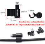 Farbetter 4 Pieces Bicycle Cable Guide, Hydraulic Brake Cable Housing Holder, Hose Wire Clips Clamps, Cable Grip, Black Alloy