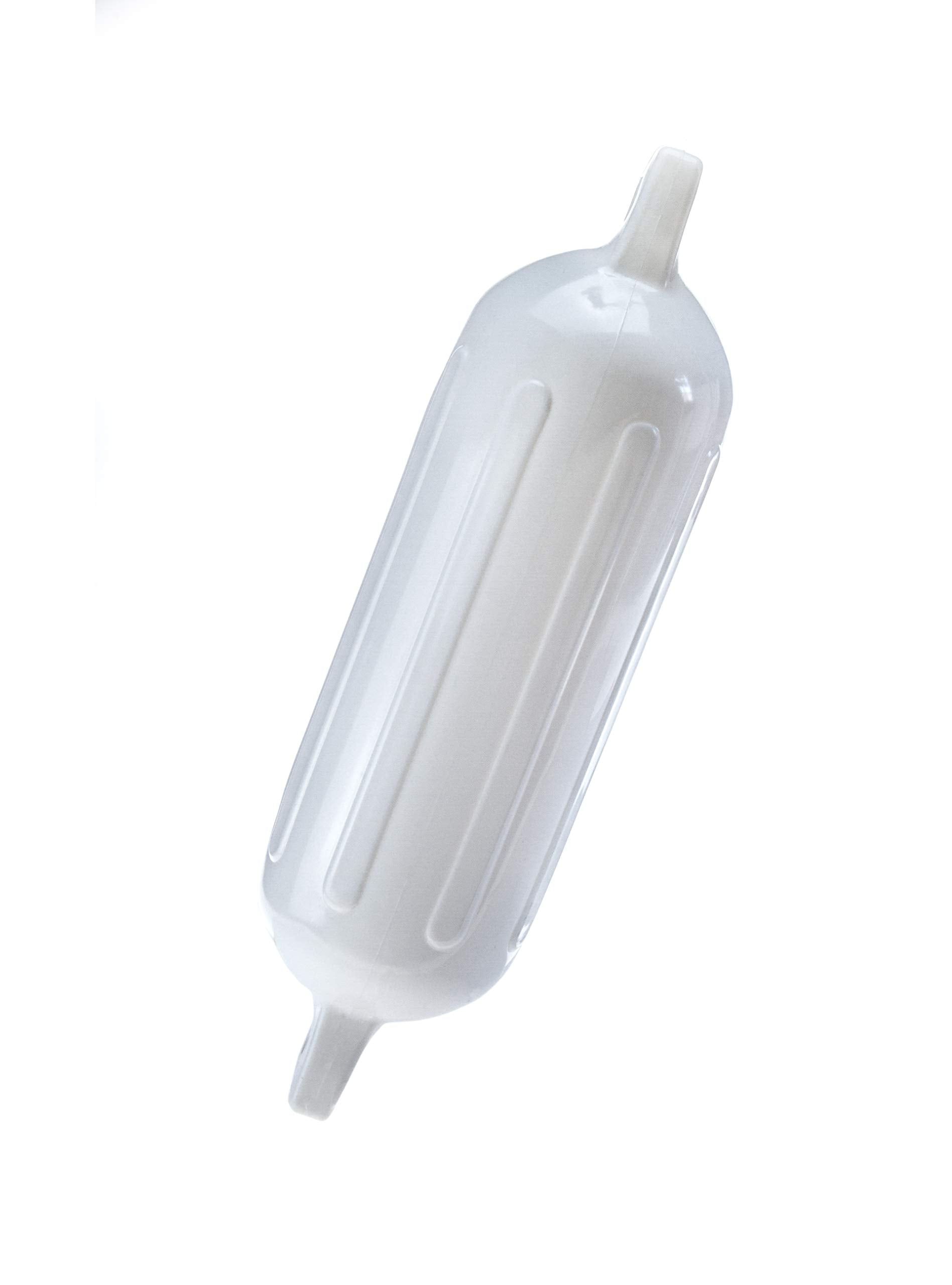 Seachoice Twin Eye Ribbed Boat Fender, White, 5-1/2 In. X 20 In.