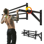 Besthls Wall Mounted Advanced Pull Up Bar, Heavy Duty Wall Mount Pull-Up Chin Up Bar Multifunctional Home Gym Workout Indoor Exe