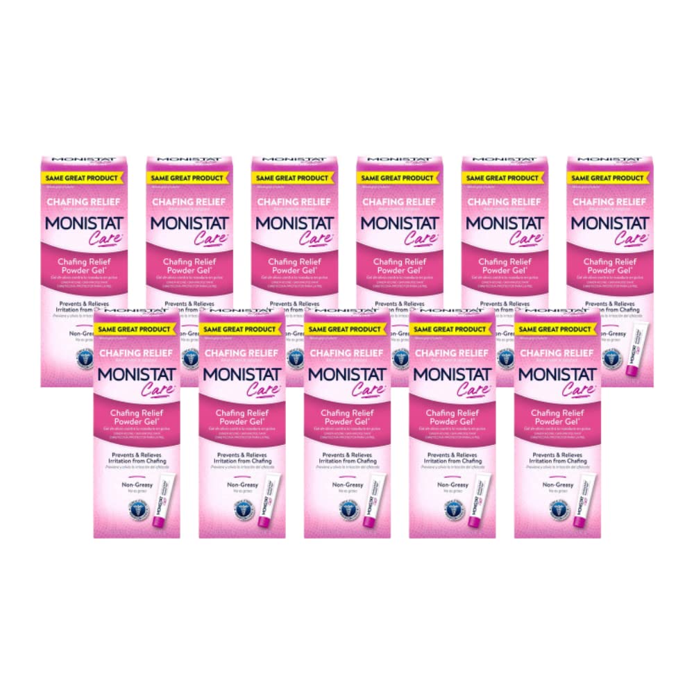 MONISTAT Care Chafing Relief Powder Gel, Anti-Chafe Protection, 1.5 oz. (Pack of 11)
