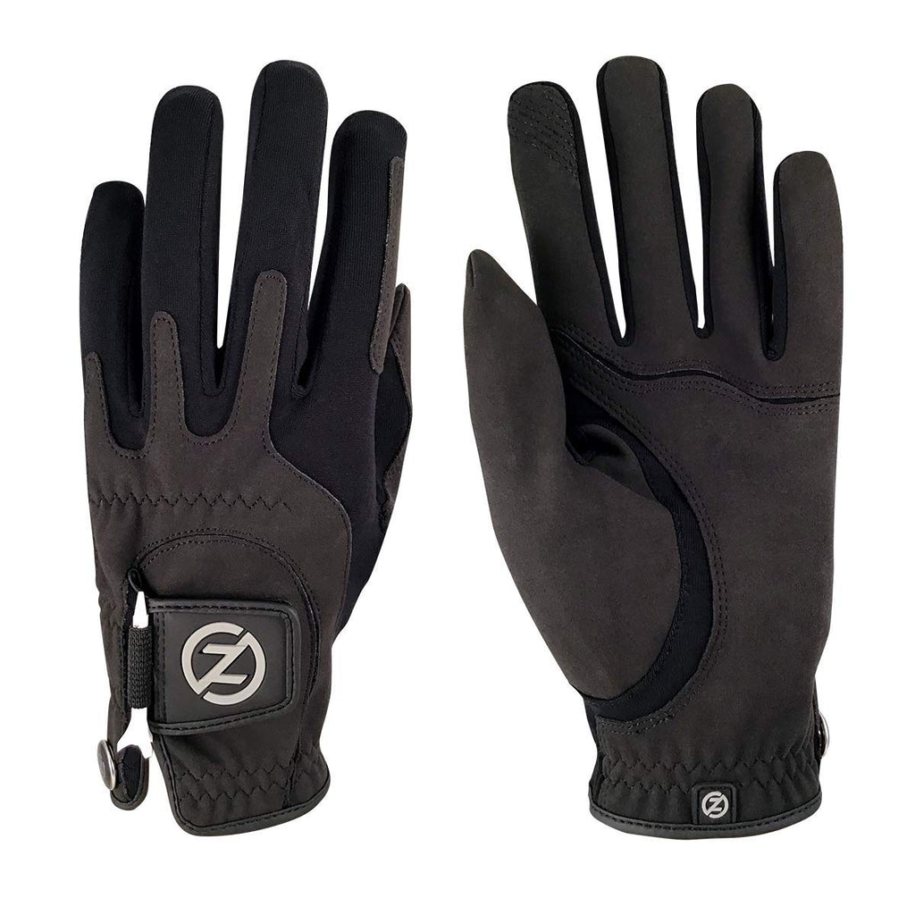 Zero Friction Mens Storm All Weather Golf Gloves, One Size, Black, Pair