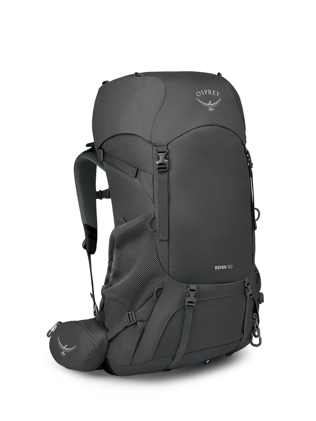 Osprey Renn 50L Womens Backpacking Backpack, Dark Charcoal/Gray Wolf