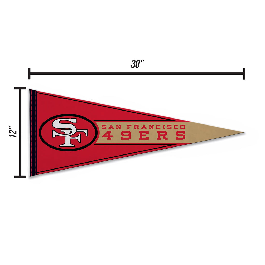 Rico Industries Nfl Football San Francisco 49Ers Retro 12'' X 30'' Felt Wall D  Cor Pennant - Great For Home/Bed Room/Man Cave D