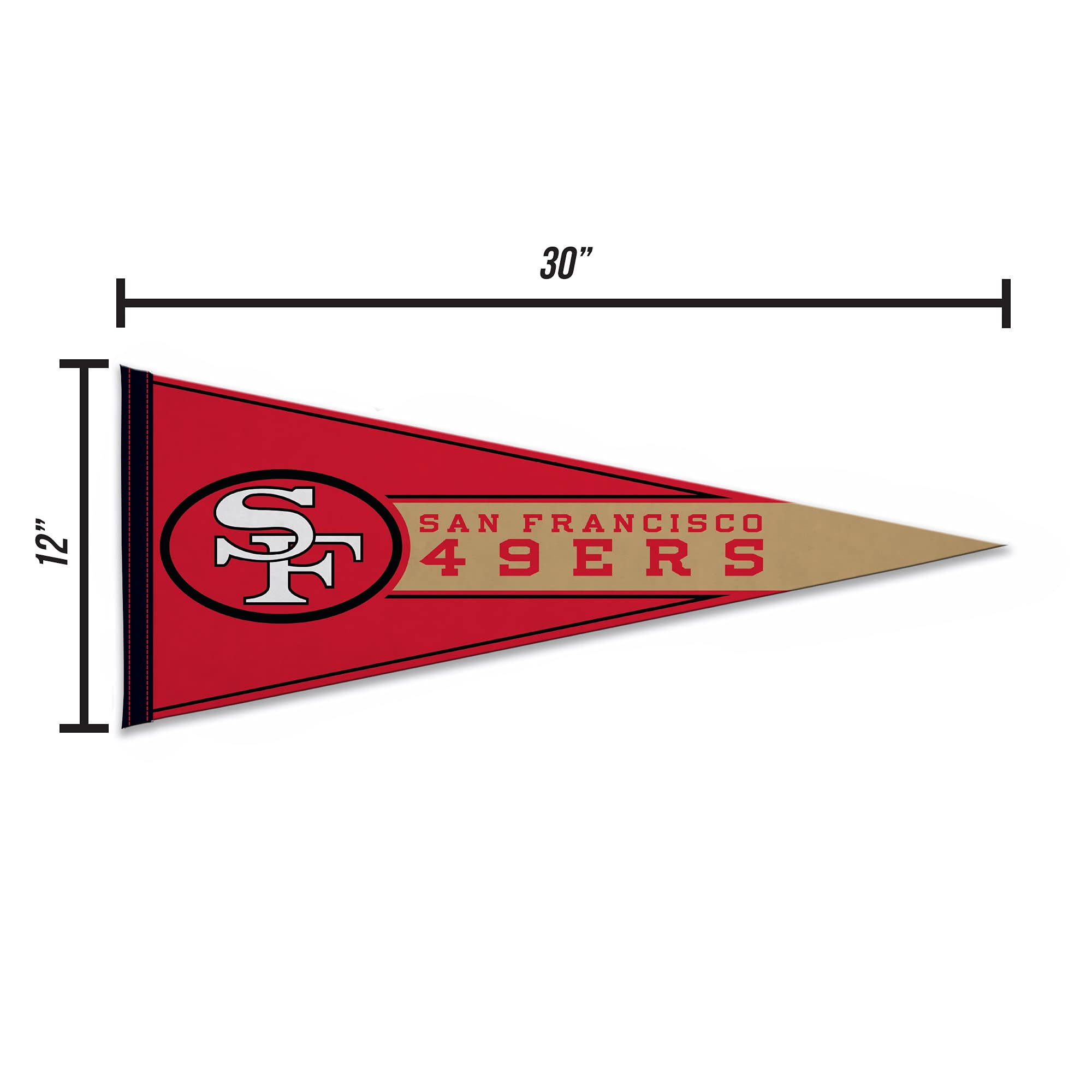 Rico Industries Nfl Football San Francisco 49Ers Retro 12'' X 30'' Felt Wall D  Cor Pennant - Great For Home/Bed Room/Man Cave D