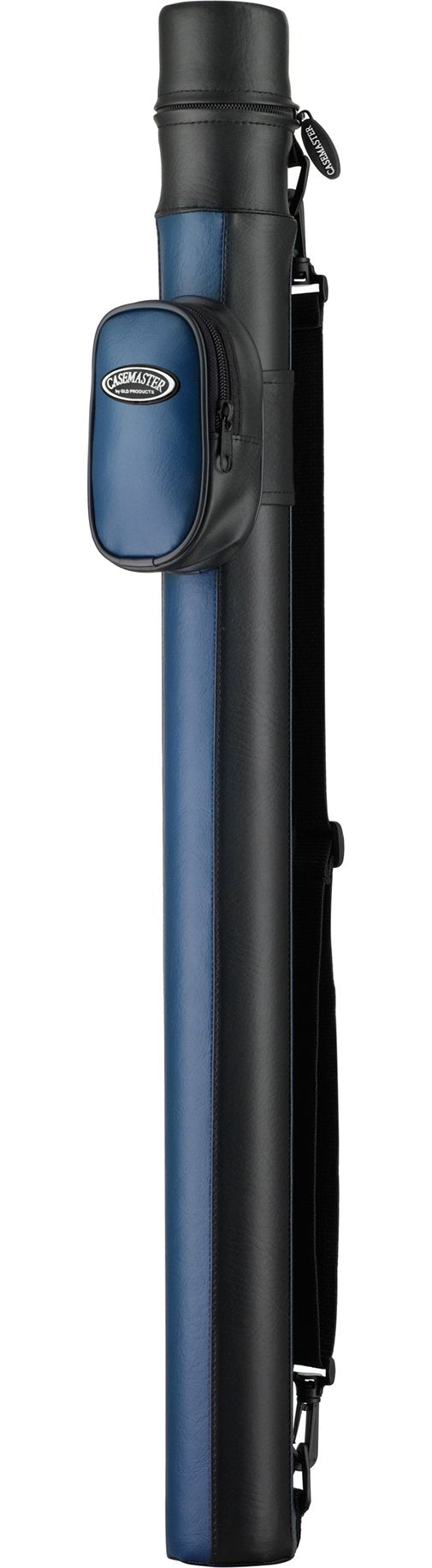 Casemaster Q-Vault Supreme Billiard/Pool Cue Hard Case, Holds 1 Complete 2-Piece Cue (1 Butt/1 Shaft), Blue