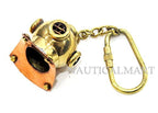 Historical Miniature Brass Divers Helmet Keychain