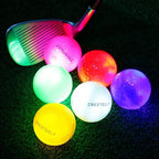 Crestgolf 4 Built-In Lights Glow Golf Balls  300-Hr Lighting Time Glow In The Dark Golf Balls  3-Layer Design Light Up Water Res