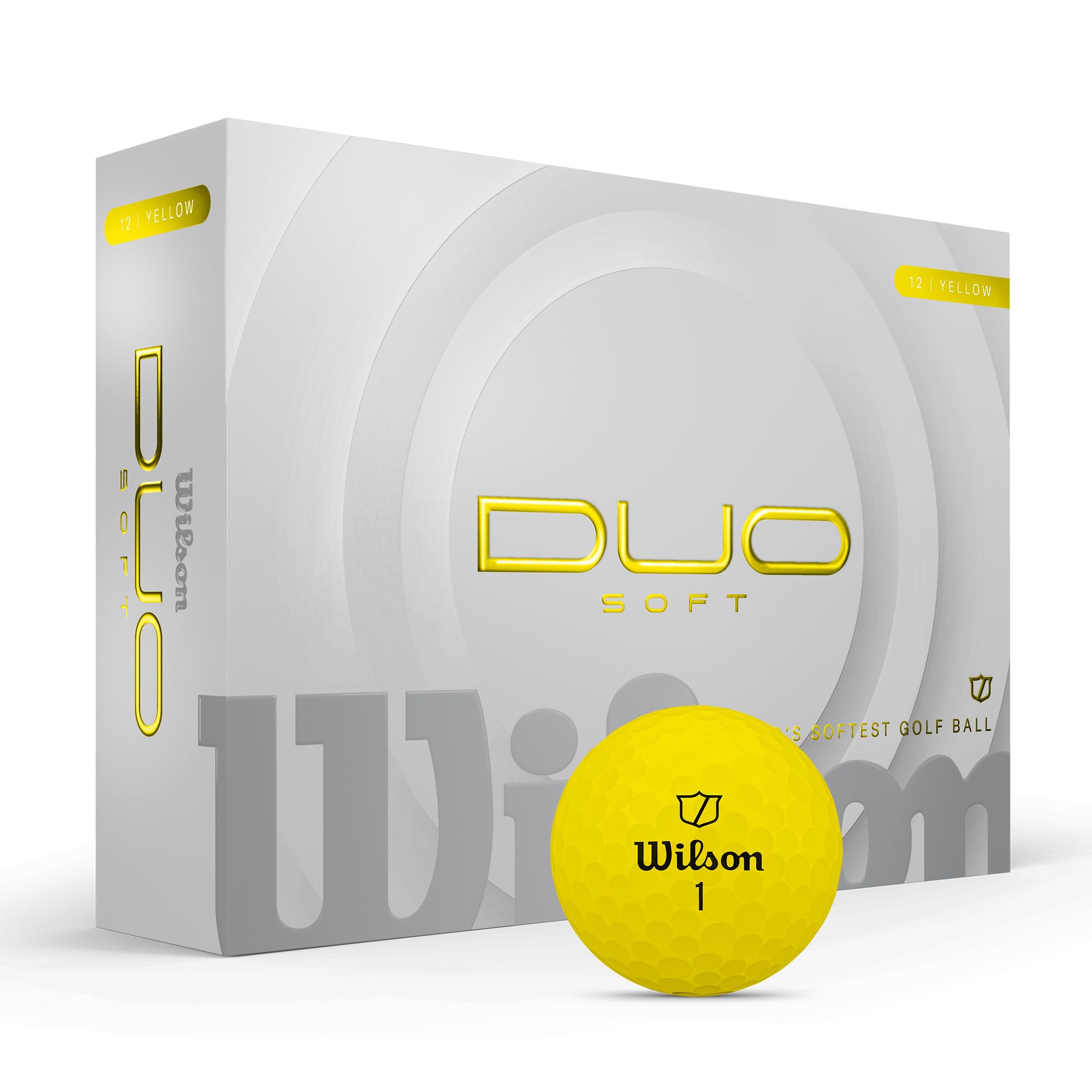 Wilson 2025 Duo Soft Golf Balls - Yellow, 12 Balls