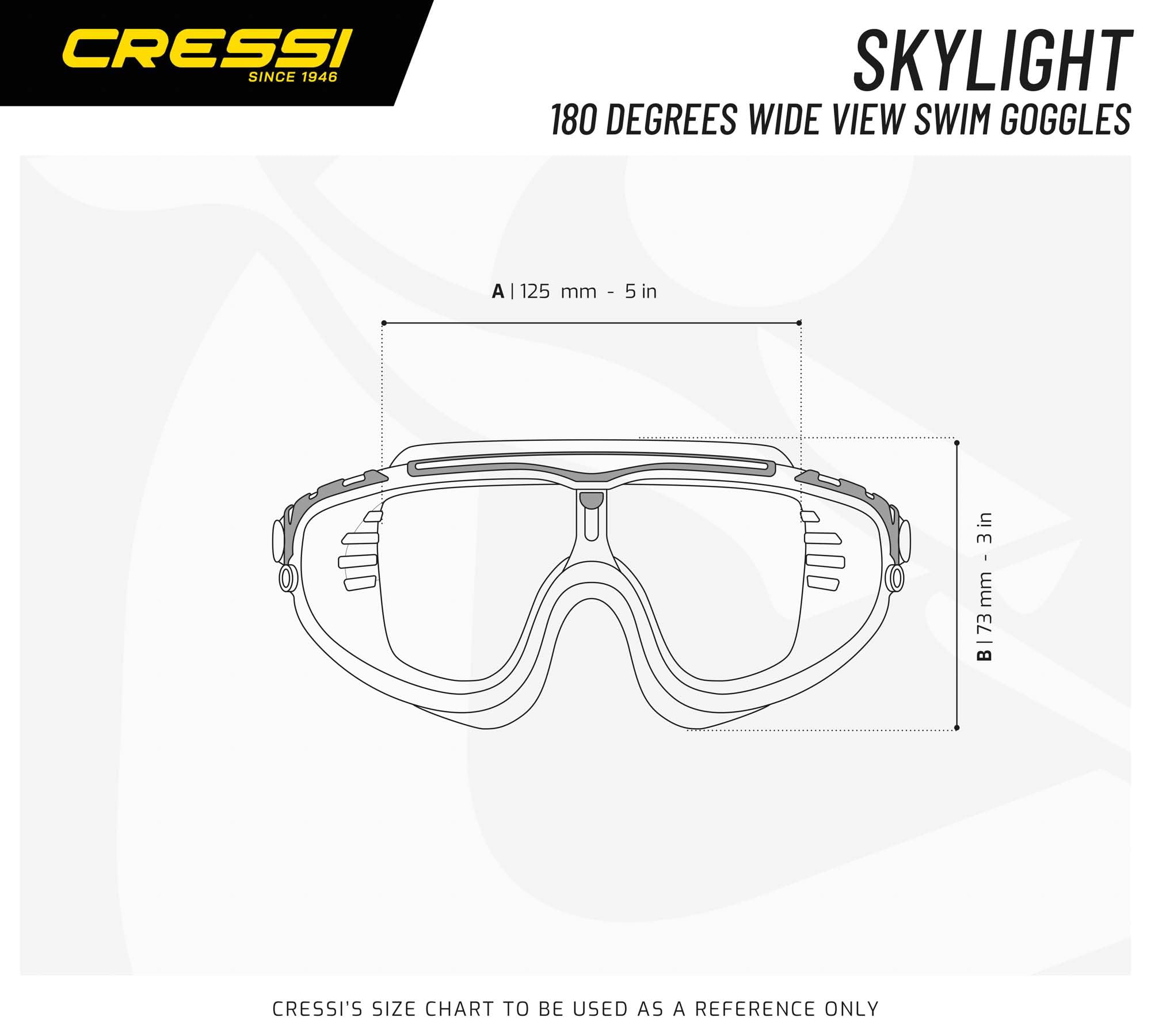Cressi Skylight, Blackblack, Mirrored Lens