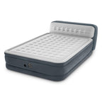 Intex Dura-Beam 18-Inch Deluxe Queen Sized Air Mattress Comforting Bed With Built-In Electric Pump And Ultra Plush Supportive He