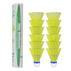 Zhenan 12-Pack Advanced Nylon Feather Shuttlecocks,77 Grains-High Speed Badminton Balls (Yellow,Nylon) With Great Stability And