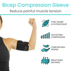 Vive Bicep Brace Compression Sleeve For Tendonitis - Upper Arm Tricep  Bicep Support Brace For Pain Relief - Comfortable, Lightw