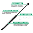 C1609209 16 Inch 38Lb169N Gas Struts Shocks Spring Lift Support For Leer Camper Shell Rear Windows Door Truck Topper Cap Toolbox