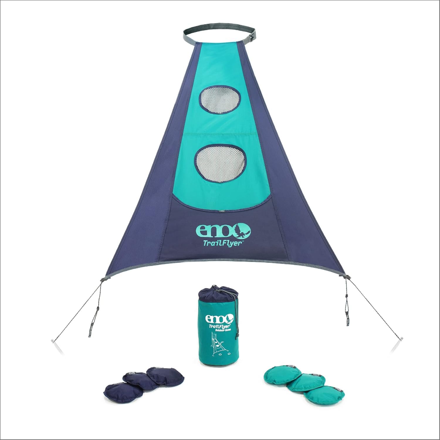 Eno - Trailflyer Outdoor Game - Outdoor Accessories For Hiking, Camping, Beach, And Festivals - Navy/Seafoam