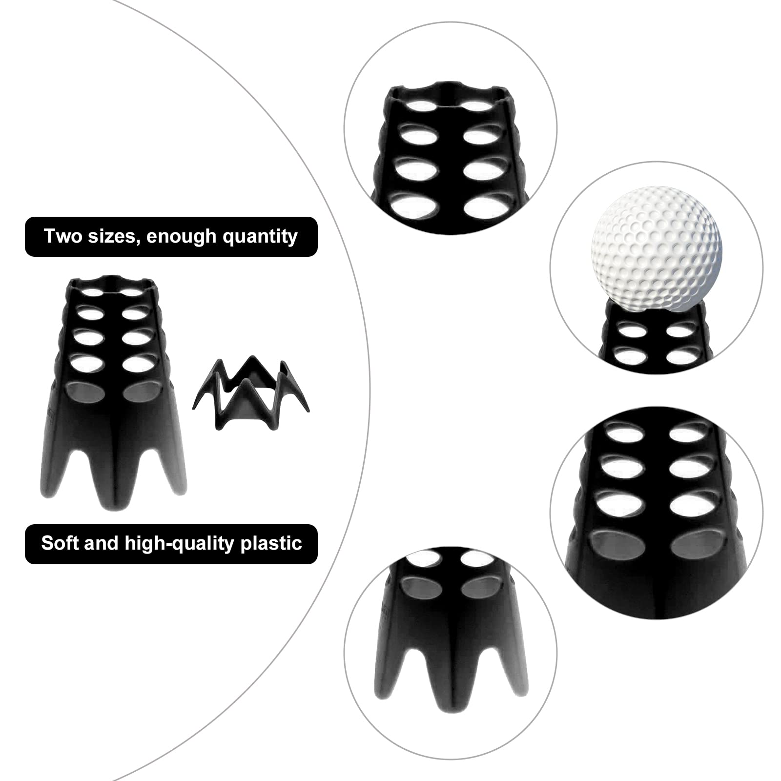 Eromap Golf Simulator Tees, 18 Pcs Indoor Golf Tees Golf Mat Tees Plastic Golf Tees Practice Golf Tees Perfect For Turf And Driv