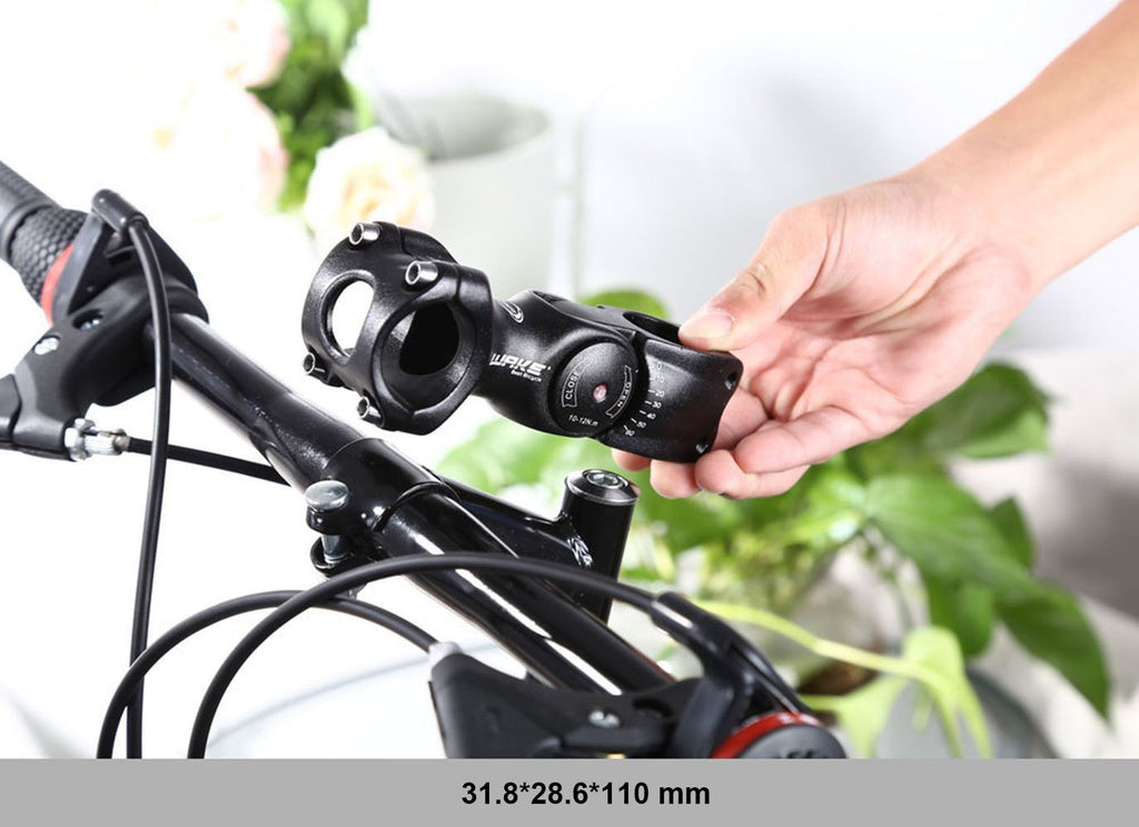 Wake Mtb Stem 31.8 110Mm 60 Degree Adjustable Bike Stem Mountain Bike Stem Short Handlebar Stem For Most Bicycle, Road Bike, Mtb