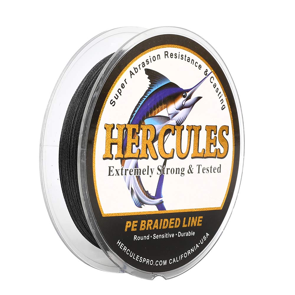 HERCULES Super Strong 500M 547 Yards Braided Fishing Line 15 LB Test for Saltwater Freshwater PE Braid Fish Lines 4 Strands - Bl