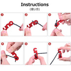 Azarxis Aluminum Alloy Paracord Tensioners Rope Adjuster, Ultralight Strong Tent Guyline Cord Adjuster Wind Rope Buckle (Red (Th