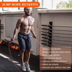 Redify Weighted Jump Rope For Workout Fitness(1Lb), Tangle-Free Ball Bearing Rapid Speed Skipping Rope For Mma Boxing Weight-Los